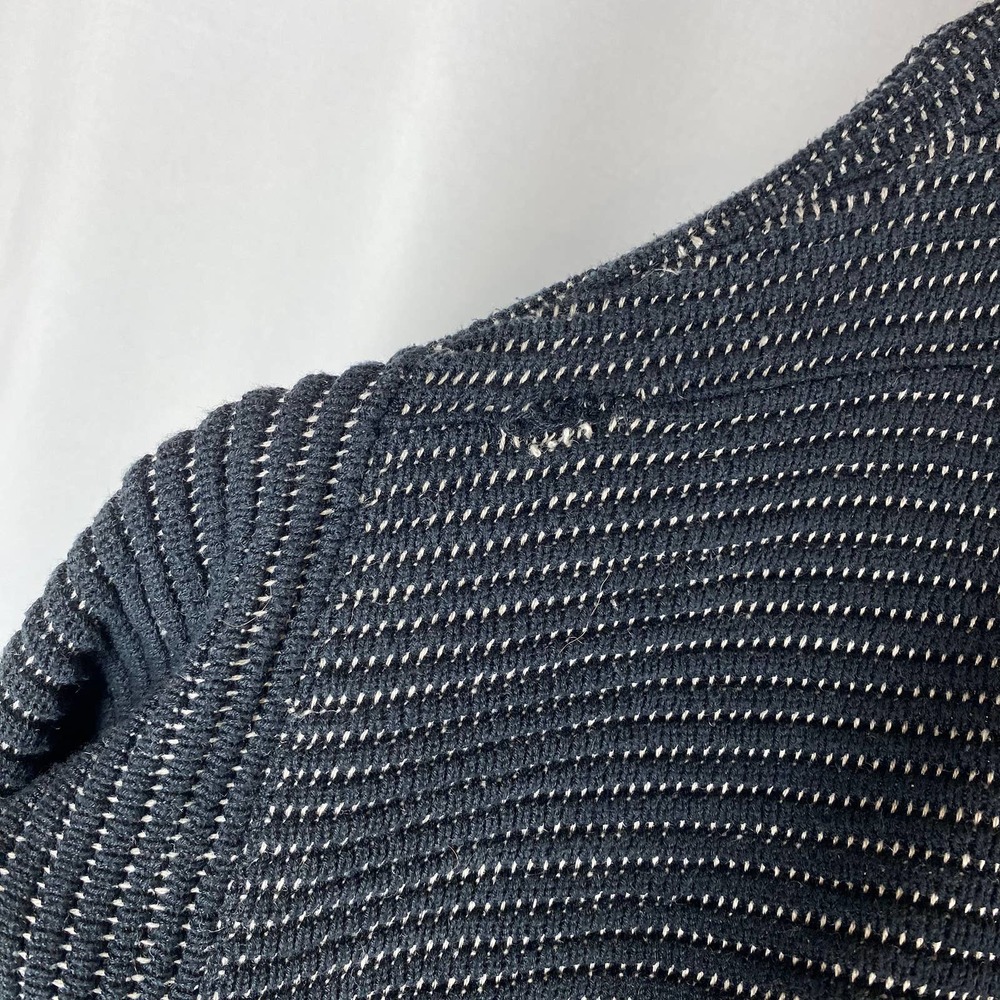 Eileen Fisher Open Front Cardigan Sweater Black White Silk Linen Fall S - Picture 6 of 8